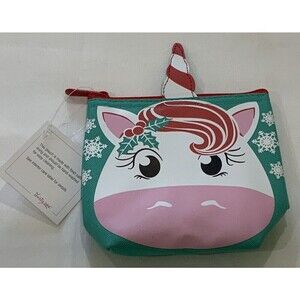 Thirty-One Cool Zip Snacker AF06 Holiday Unicorn Snack Pouch Bag NEW